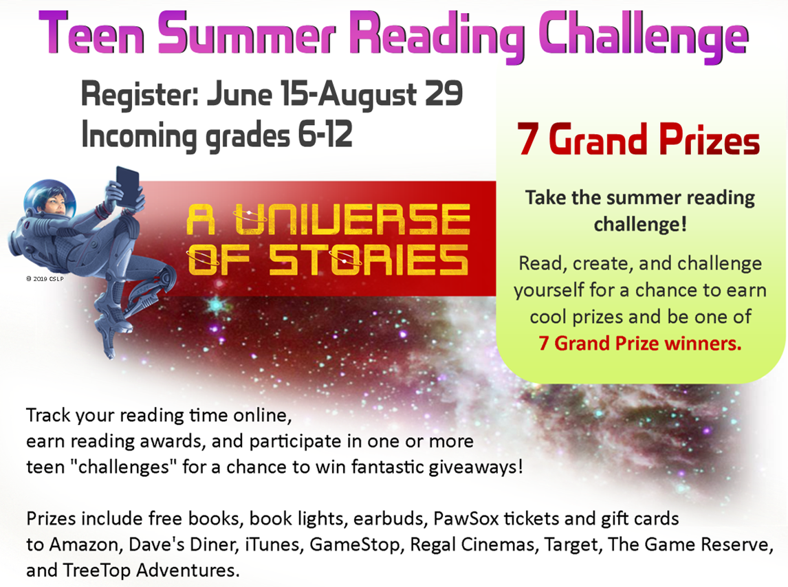 A Universe of Stories - Summer Reading Copyright CSLP logo image